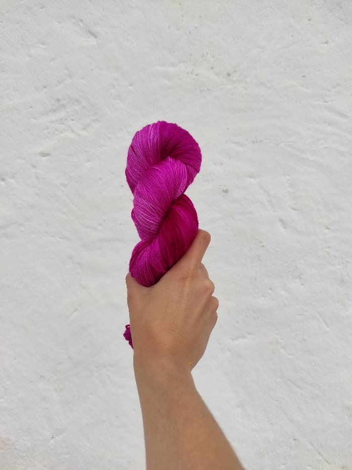 Very soft purple wool