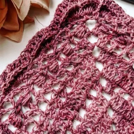 triangular crochet shawl