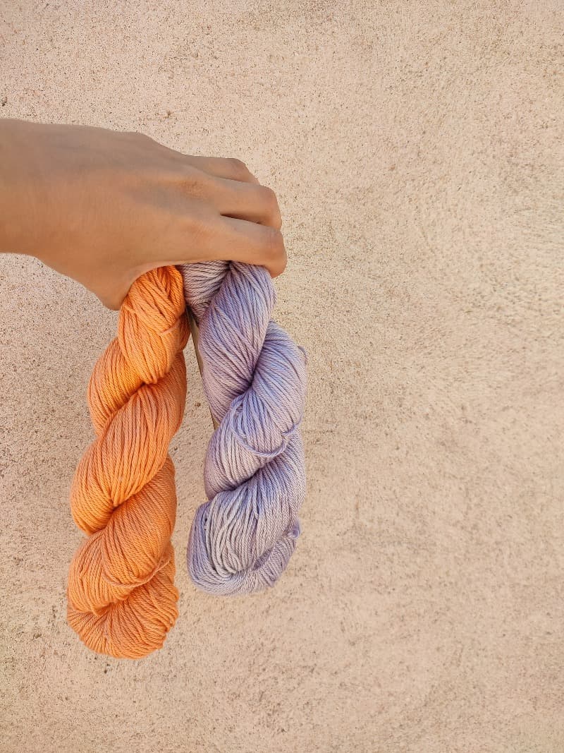 Crochet algodón tintes naturales