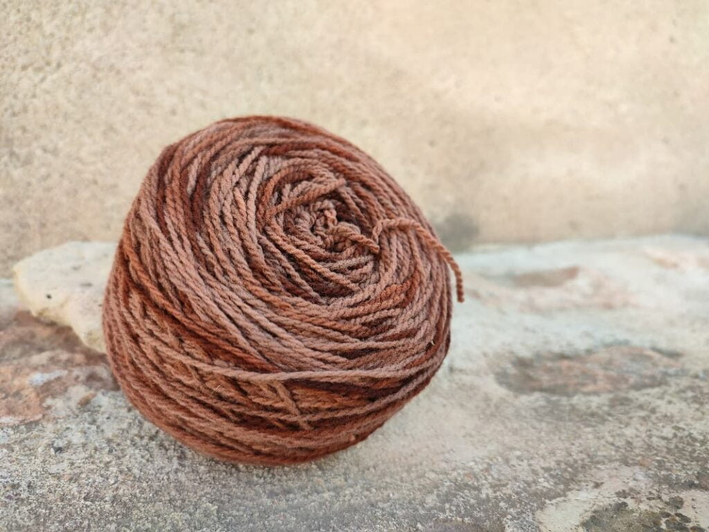 Hand knitting merino wool