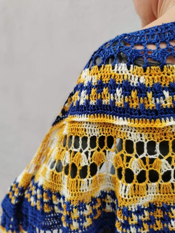 Chal Crochet dos colores