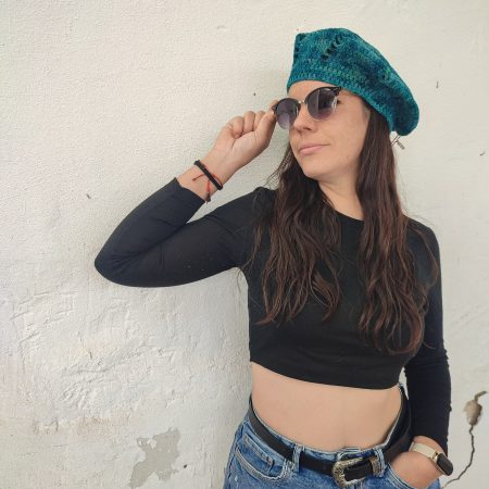 boina crochet lana de merino