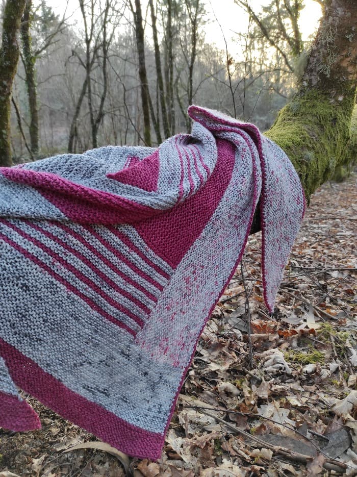 two-needle shawl knitting kit