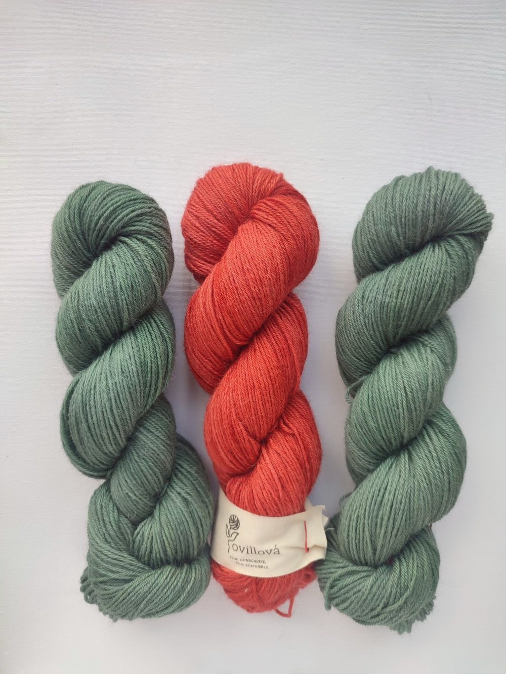 lana merino y alpaca verde